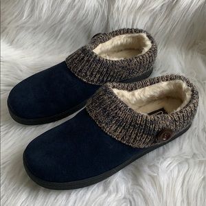 clarks suede scuff slipper
